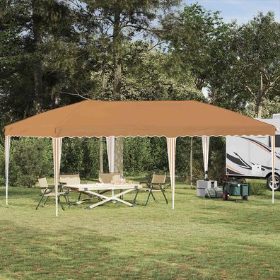 vidaXL Pop-up Partyzelt 575 x 290 x 245 cm Beige