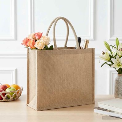 vidaXL Jute-Handtaschen 10 pcs Natur 42 x 33 x 19 cm 100% Tossa-Jute