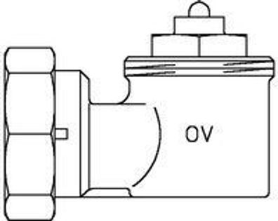 Oventrop Winkeladapter M30x1,5/ M30x1,5 weiss