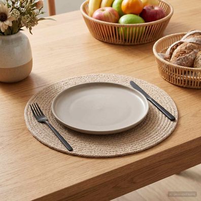 vidaXL Jute-Untersetzer 6 pcs Natur Ø 30 cm 100% Tossa-Jute