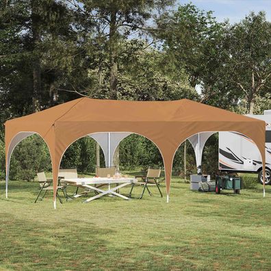 vidaXL Pop-up Partyzelt 575 x 288 x 245 cm Beige Oxford-Stoff