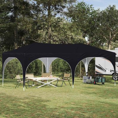 vidaXL Pop-up Partyzelt 575 x 288 x 245 cm Schwarz Oxford-Stoff