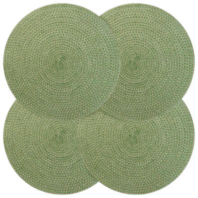 vidaXL Jute-Untersetzer 4 pcs Olivgrün Ø 30 cm 100% Tossa-Jute