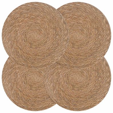 vidaXL Seegraskissen 4 pcs Natur Ø 30 cm 100% Seegras