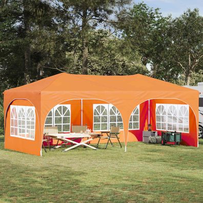 vidaXL Pop-up Partyzelt 575 x 288 x 245 cm Orange Oxford-Stoff