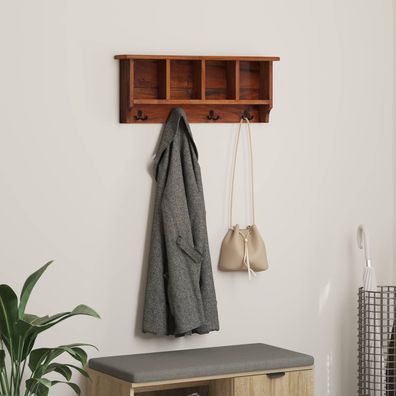 vidaXL Kleiderbügel Braun 70 x 11 x 27 cm Massives Mahagoni Holz