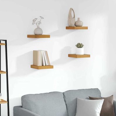 vidaXL Wandregal Wandhalterung 4 pcs Braun 23 x 23,5 x 3,8 cm