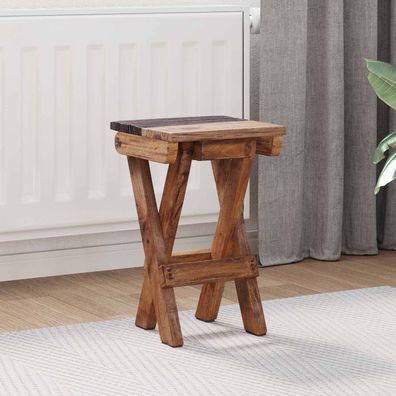 vidaXL Hocker Natur 30 x 30 x 48 cm Massivholz Altholz