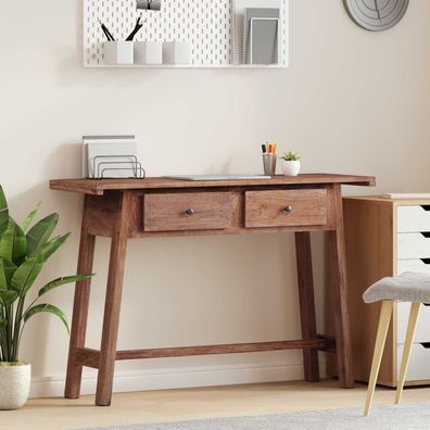 vidaXL Schreibtisch Braun 110 x 30 x 79 cm Massives Mahagoni Holz