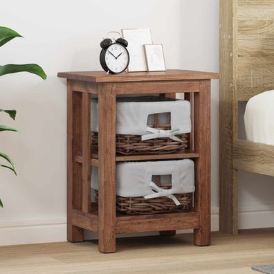 vidaXL Beistelltisch Braun 38 x 28 x 50 cm Massivholz Mahagoni
