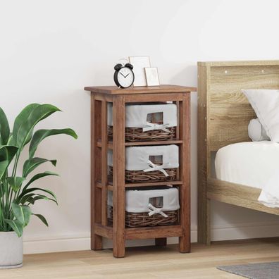 vidaXL Beistelltisch Braun 38 x 28 x 72 cm Massivholz Mahagoni