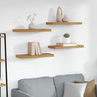 vidaXL Wandregal Wandhalterung 4 pcs Beige 60 x 23,5 x 3,8 cm