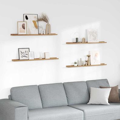 vidaXL Wandregal Wandhalterung 4 pcs Braun 100 x 9 x 3 cm