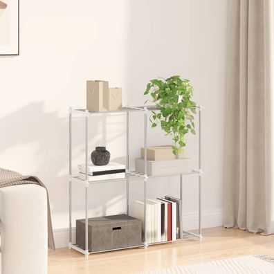 vidaXL Rohregal mit Speicher Weiß 86 x 27 x 90 cm Aluminium