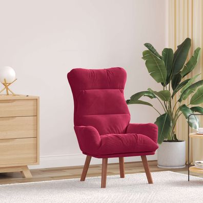 vidaXL Sessel Weinrot 69 x 74 x 93 cm Samt