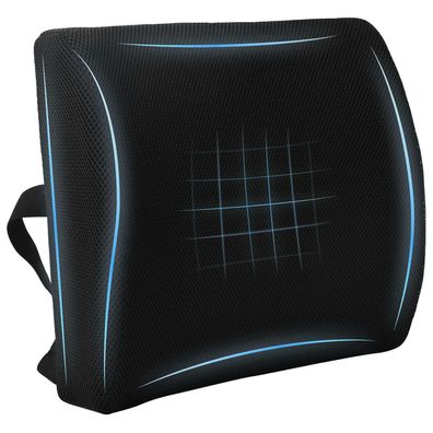 vidaXL Rückenkissen Schwarz Viscoschaum 35,5 x 30 x 12 cm