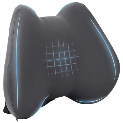 vidaXL Rückenkissen Grau Viscoschaum 40 x 32 x 14 cm