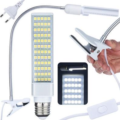 Rosfix LED-Mikroskoplampe 60x – 20W Gänsehals mit Klemme | 46 cm, 230V