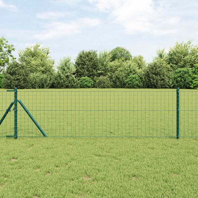 vidaXL Zaunpfosten 12 pcs Grün 80 cm Pulverbeschichteter Stahl