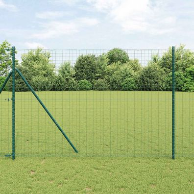 vidaXL Zaunpfosten 12 pcs Grün Pulverbeschichteter Stahl
