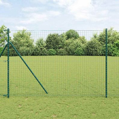 vidaXL Zaunpfosten 12 pcs Grün Pulverbeschichteter Stahl