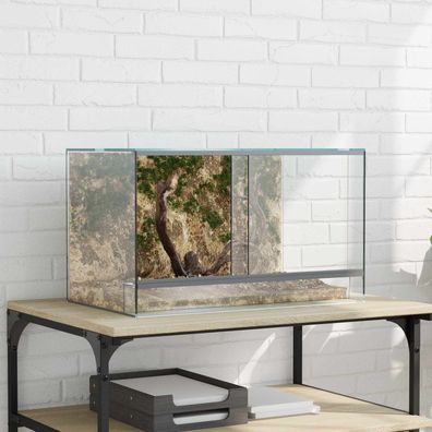 vidaXL Terrarium mit Speicher Transparent 50 x 30 x 30 cm Glas