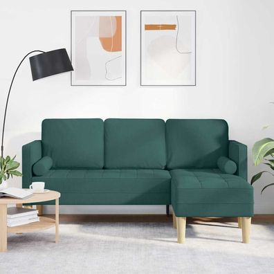 vidaXL Sofa Set mit Kissen Dunkelgrün Polyester