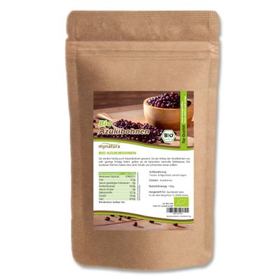 Mynatura Bio Azukibohnen ganz getrocknet – 1kg Beutel