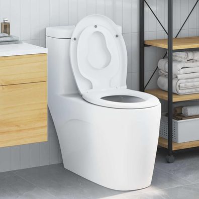 vidaXL Toilettensitz Weiß 47 x 37 x 4 cm Duroplast
