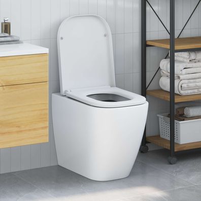 vidaXL Toilettensitz Weiß 47,5 x 35 x 3,6 cm Duroplast