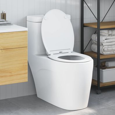 vidaXL Toilettensitz Weiß 45,5 x 37,5 x 3,8 cm Duroplast