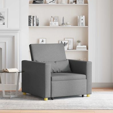 vidaXL Ausziehbare Schlafcouch Einzel Dunkelgrau 90 x 165 x 87 cm
