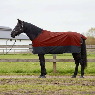 vidaXL Pferdedecke Dunkelgrün und Schwarz 115 cm Polyester