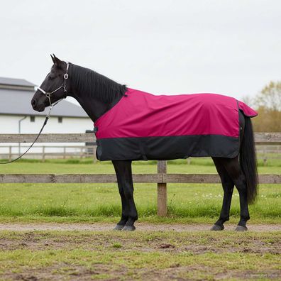 vidaXL Pferdedecke Rosa und Schwarz 115 cm Polyester