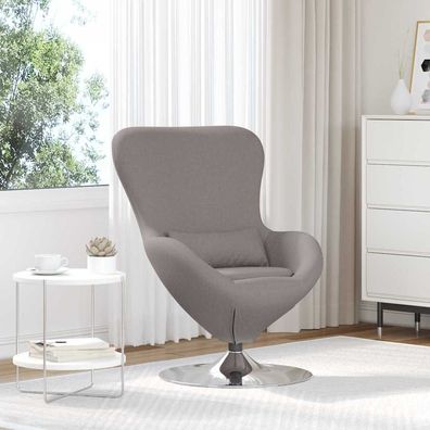 vidaXL Eiersessel Taupe 63 x 73 x 90 cm Stoff