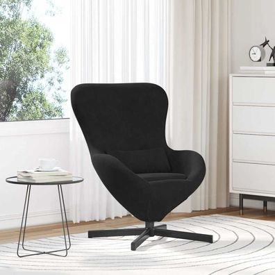 vidaXL Eiersessel Schwarz 63 x 73 x 90 cm Samt