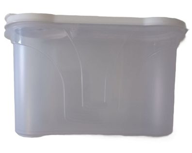 Streu- Schüttdose Zucker 1,3 L tranparent Sieb Deckel weiß 22 x 8 x 13 cm