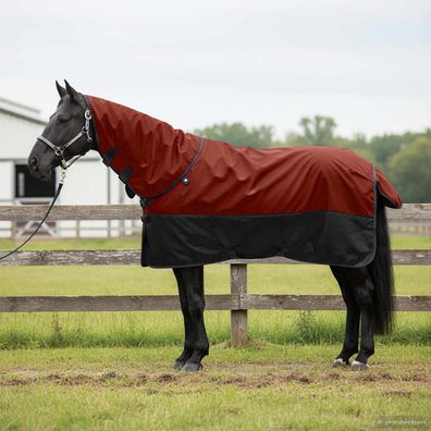vidaXL Pferdedecke Dunkelgrün und Schwarz 125 cm Polyester