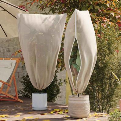 vidaXL Winterschutz fur Pflanzen 5 pcs Beige 1,55 x 1 m Vliesstoff