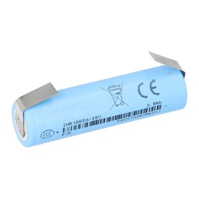 EVE INR18650-35V 18650 Akku 3500mAh 3,6V Flat Top U-Lötfahne