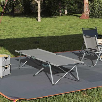 vidaXL Klapp Schlafbett fürs Camping Grau 194 x 62,5 x 42,5 cm