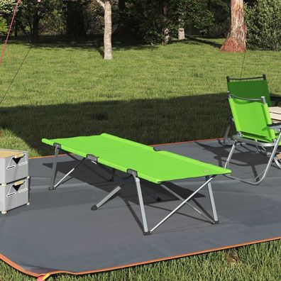 vidaXL Klapp Schlafbett fürs Camping Grün 194 x 62,5 x 42,5 cm