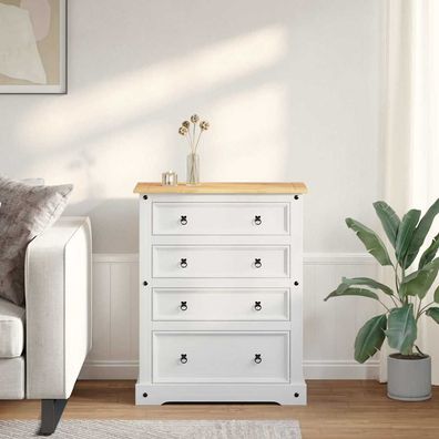 vidaXL Aufbewahrungs-Truhen mit Speicher Corona Weiß 92 x 48 x 114 cm