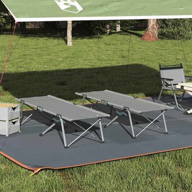 vidaXL Klapp Schlafbett fürs Camping 2 pcs Grau 194 x 62,5 x 42,5 cm