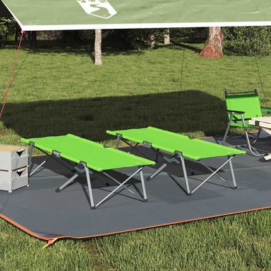 vidaXL Klapp Schlafbett fürs Camping 2 pcs Grün 194 x 62,5 x 42,5 cm