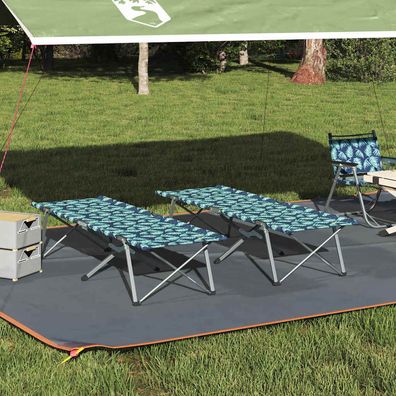 vidaXL Klapp Schlafbett fürs Camping 2 pcs Wald 194 x 62,5 x 42,5 cm