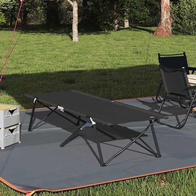 vidaXL Klapp Schlafbett fürs Camping Schwarz 206 x 76 x 74 cm