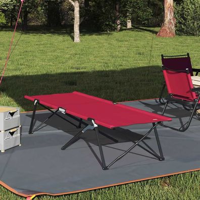vidaXL Klapp Schlafbett fürs Camping Rot 206 x 76 x 74 cm