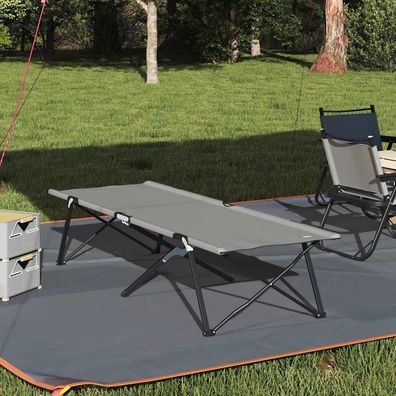 vidaXL Klapp Schlafbett fürs Camping Grau 206 x 76 x 74 cm