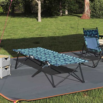 vidaXL Klapp Schlafbett fürs Camping Blatt Wald 206 x 76 x 74 cm